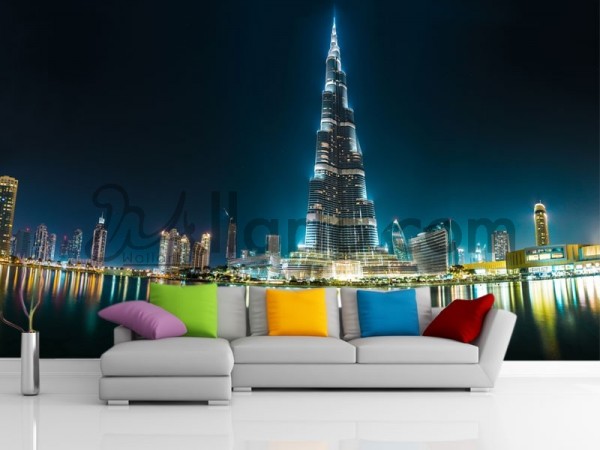 Burj Khaleefa night view per square meter